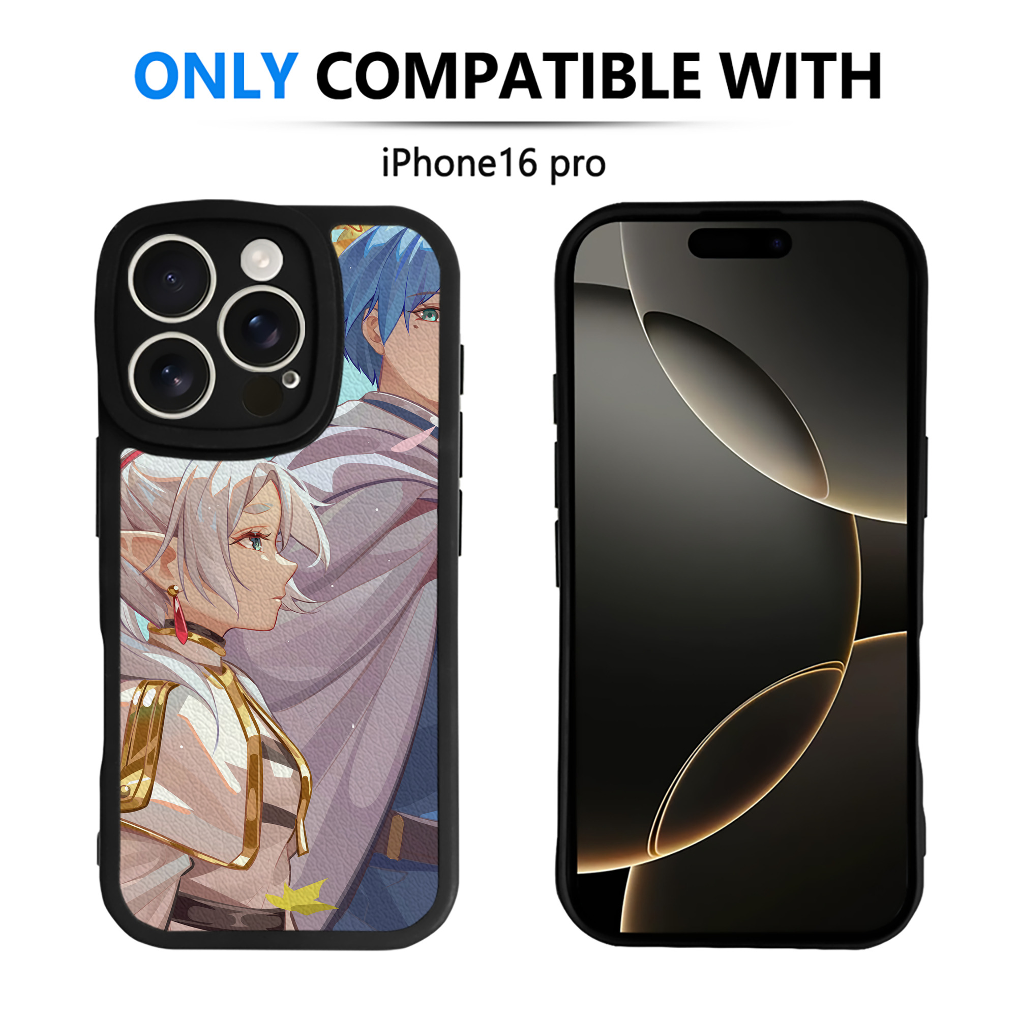 （画像用） 葬送のフリーレン Frieren 【iPhone 16シリーズ対応】シリコンスマホケース（レザー調） 材質：シリコン